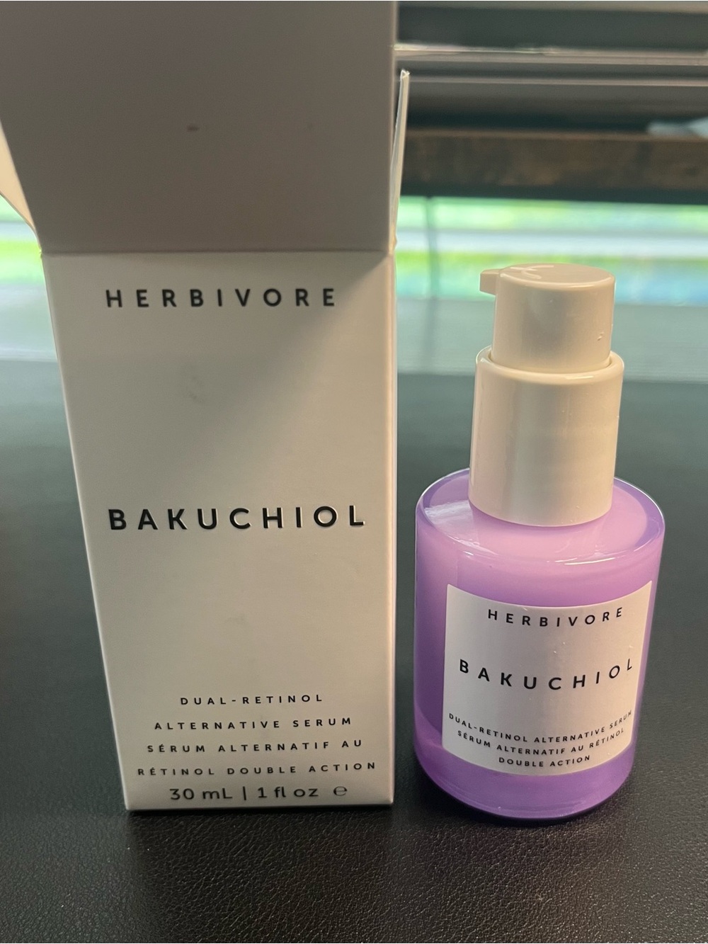 Herbivore Bakuchiol Dual-Retinol Alternative Serum - Lavender Bottle - 1oz
